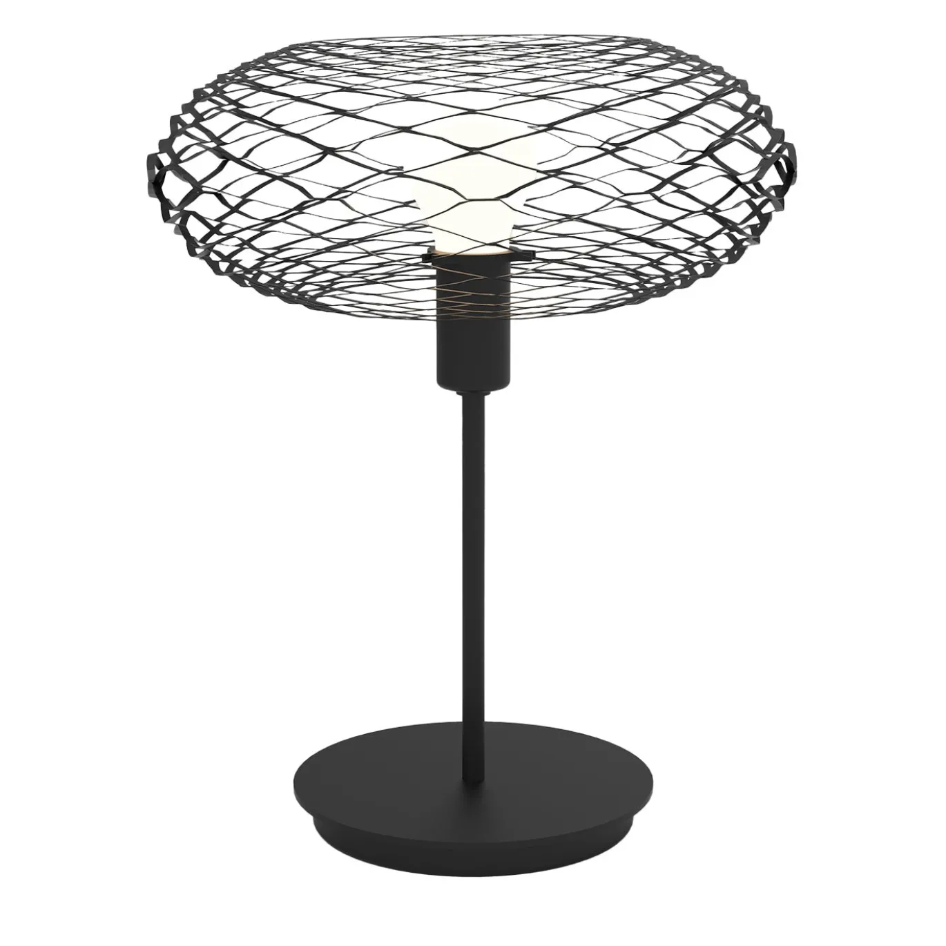 Lampada da tavolo Net in acciaio nero di Paolo Ulian