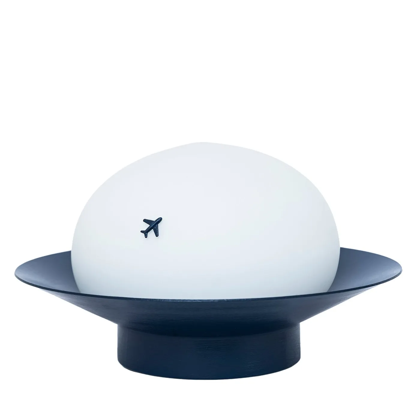 Lampada da tavolo Nuvole Rapide Blu con dettaglio aeroplano