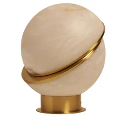 Lampada da tavolo Offset Globe in ottone satinato