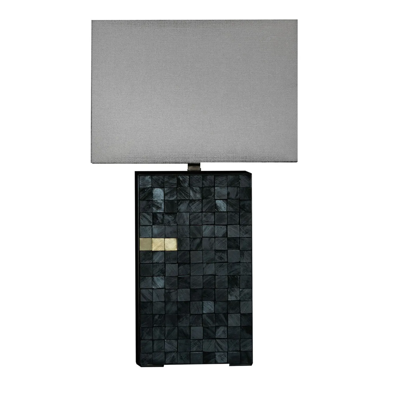Lampada da tavolo Orion in ebano a cubi