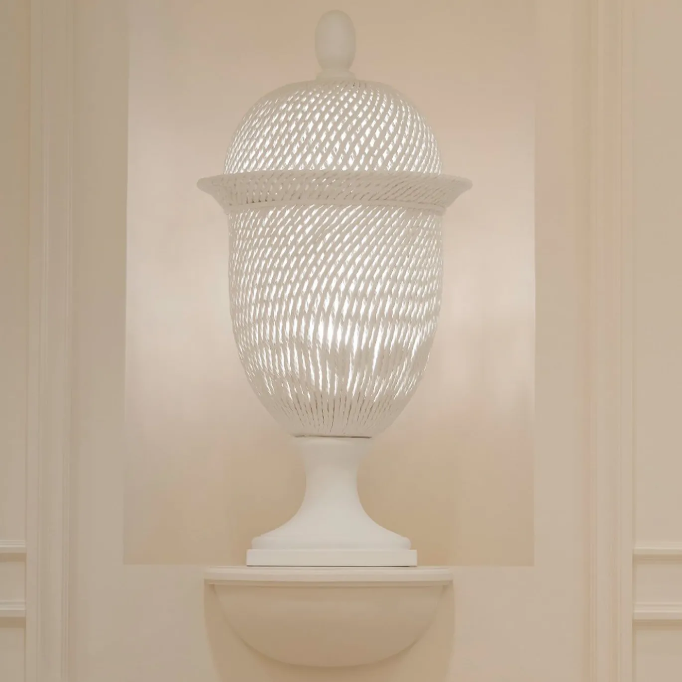 Lampada da tavolo/pavimento Potiche Palladio Bianco