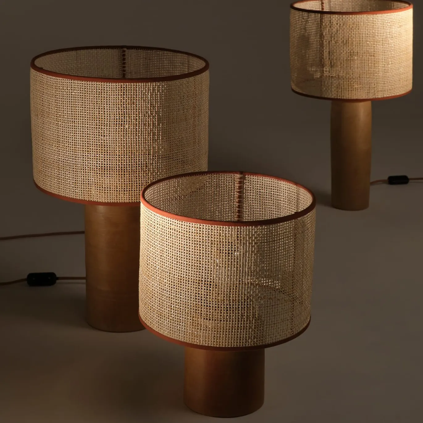 Lampada da tavolo piccola in rattan Sonora #1
