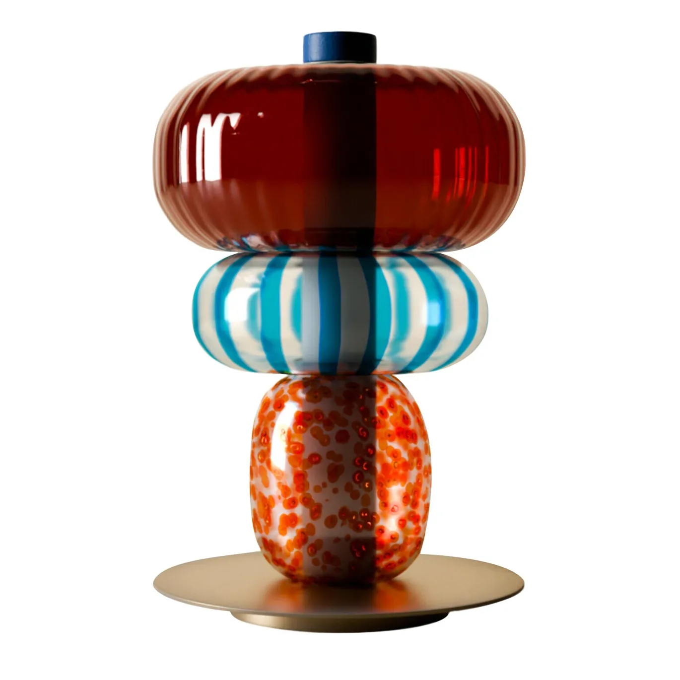 Lampada da tavolo Playground a tre componenti in vetro multicolore #3