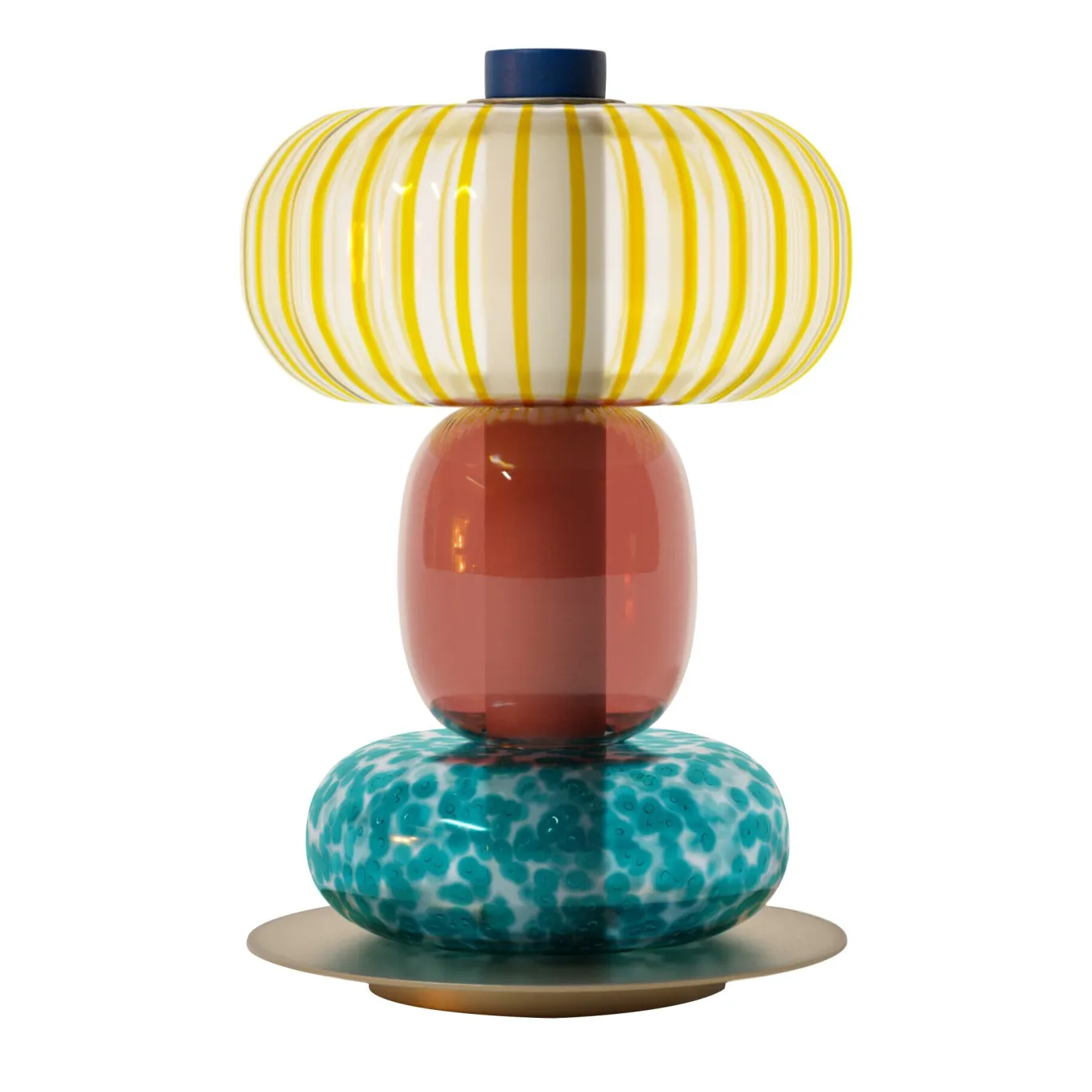 Lampada da tavolo Playground a tre componenti in vetro multicolore #1