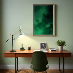 Lampada da tavolo Pop in ottone satinato e azzurro