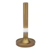 Lampada da tavolo portatile wireless Canneté in ottone brunito ambrato