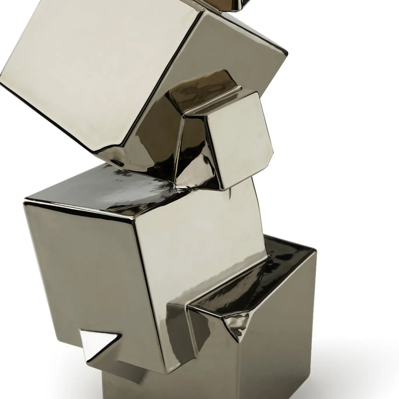 Lampada da tavolo Pyrite con finitura platino