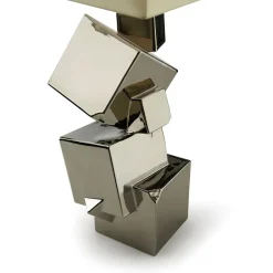 Lampada da tavolo Pyrite con finitura platino