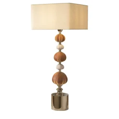 Lampada da tavolo quadrata con riccio di mare