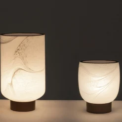 Lampada da tavolo Ramses Media in vetro marmorizzato