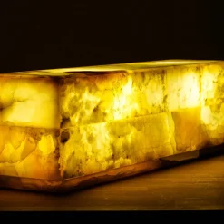 Lampada da tavolo rettangolare Aura in Onice