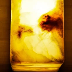Lampada da tavolo rettangolare Aura in Onice