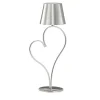 Lampada da Tavolo Ricaricabile Venus in Ottone Lucido Argento