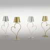 Lampada da Tavolo Ricaricabile Venus in Ottone Lucido Oro
