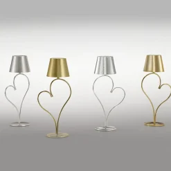 Lampada da Tavolo Ricaricabile Venus in Ottone Lucido Oro