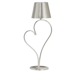 Lampada da Tavolo Ricaricabile Venus in Ottone Satinato Argento