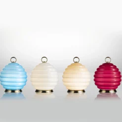 Lampada da tavolo ricaricabile in vetro di Murano bianco Gran Deco