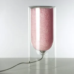 Lampada da tavolo Rocklumìna Spherical S rosa