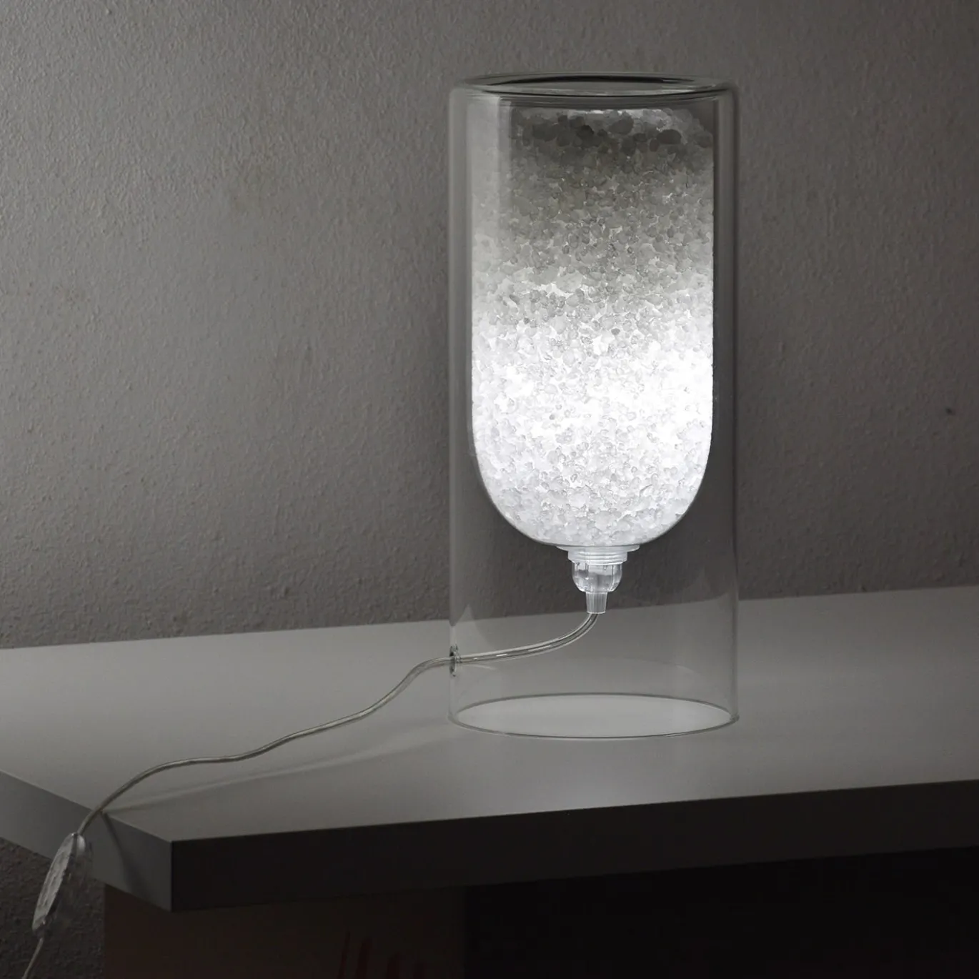 Lampada da tavolo Rocklumìna Spherical S bianco