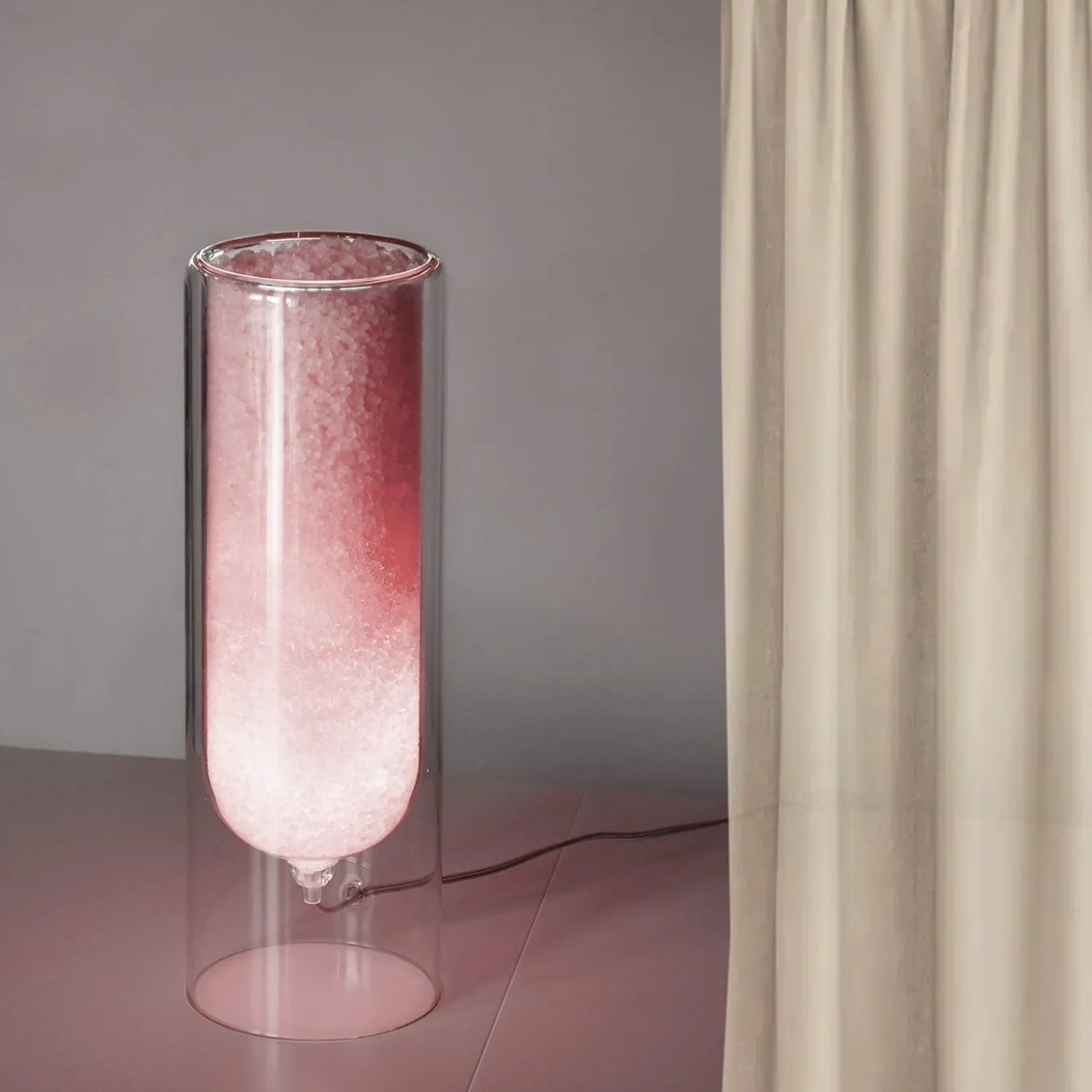 Lampada da tavolo Rocklumìna Spherical M rosa