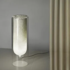 Lampada da tavolo Rocklumìna Spherical M bianco naturale
