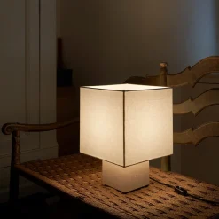 Lampada da tavolo Roma Squared Small White