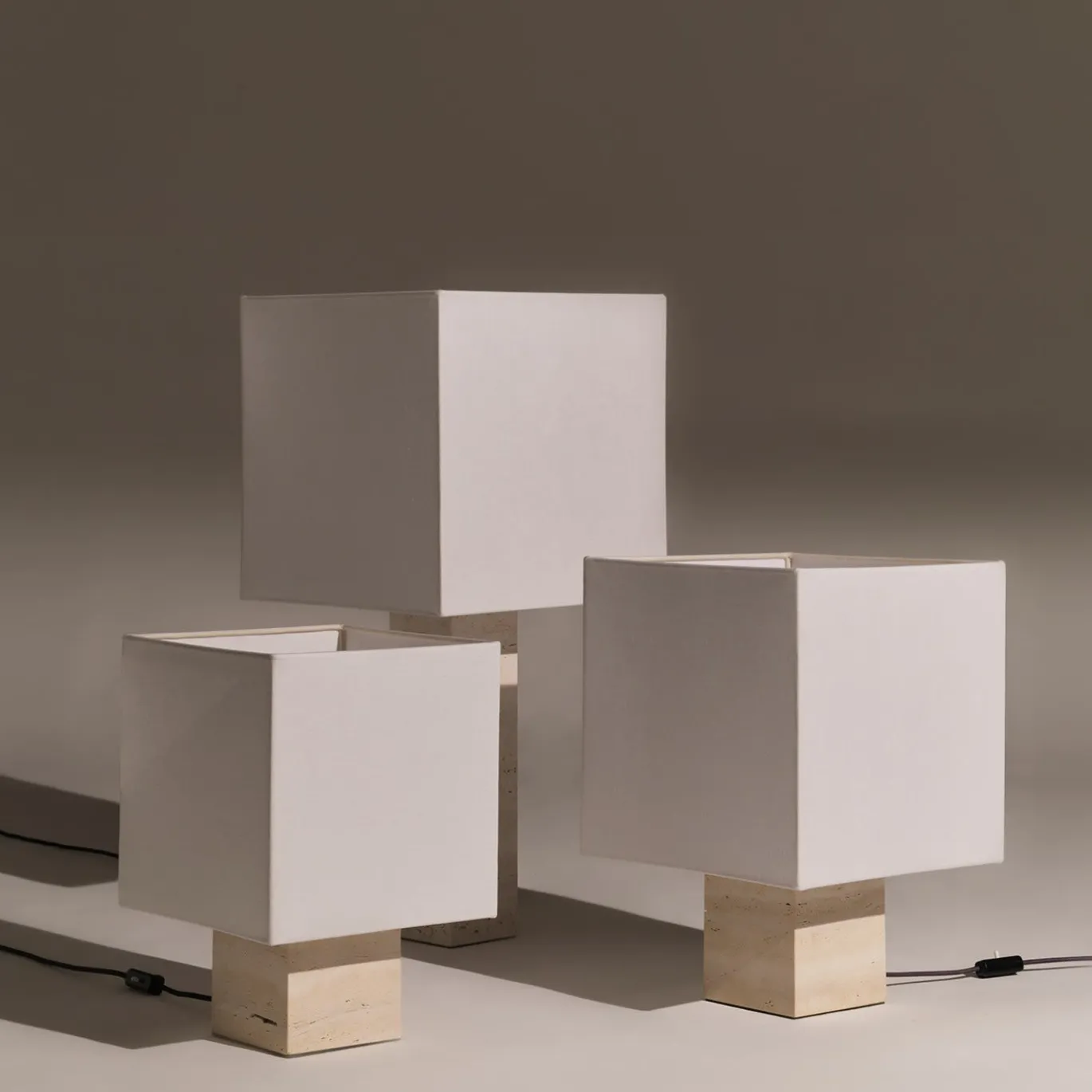 Lampada da tavolo Roma Squared Small White
