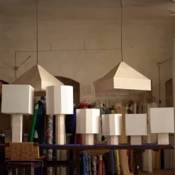 Lampada da tavolo Roma Squared Small White