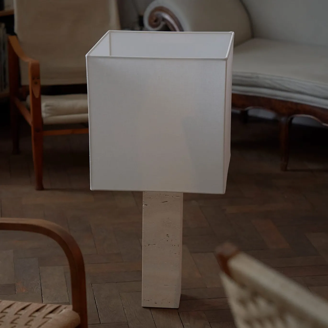 Lampada da tavolo Roma Squared Large White