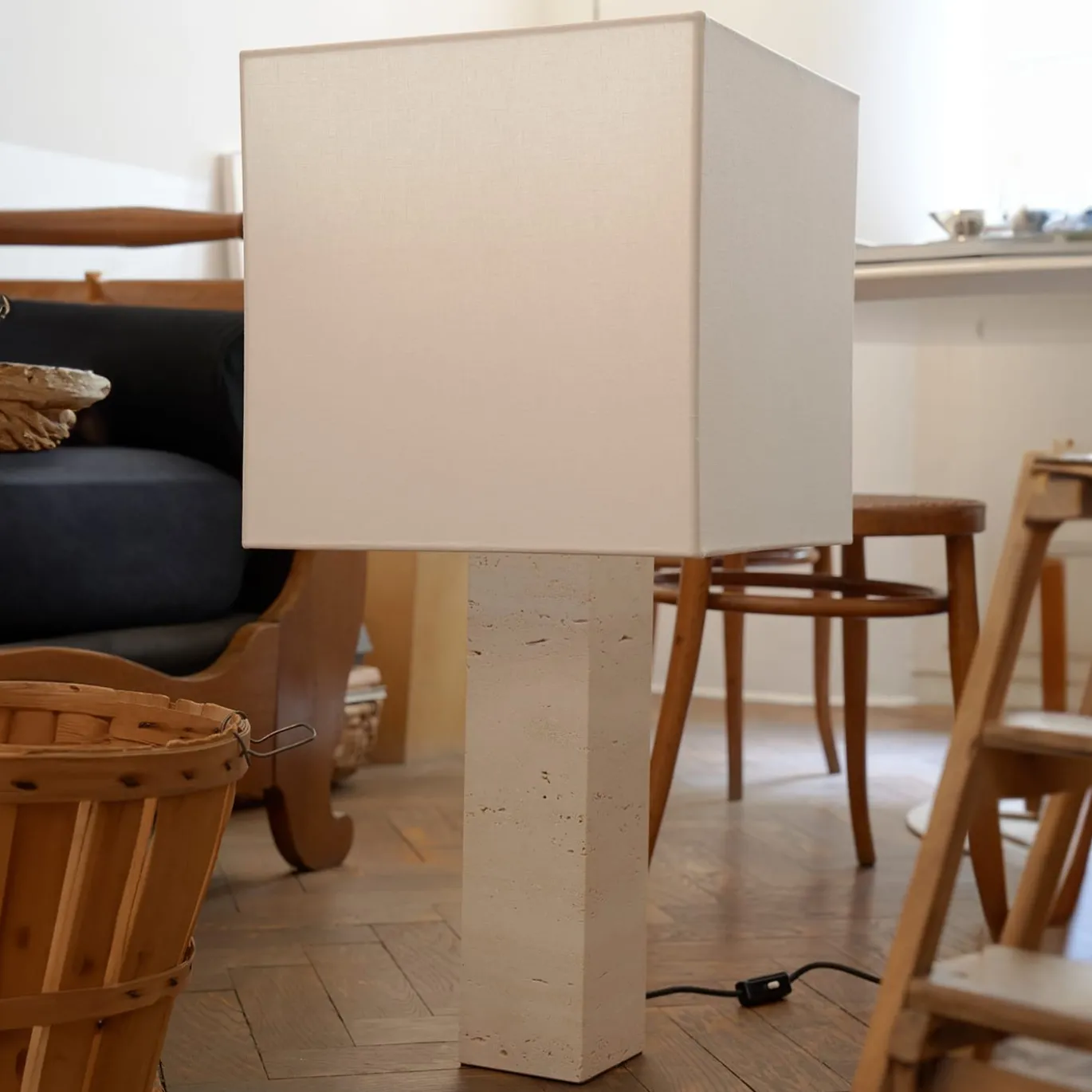 Lampada da tavolo Roma Squared Large White