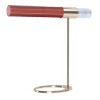 Lampada da tavolo Sbàrlusc in vetro rosso e ottone champagne di Isacco Brioschi #2