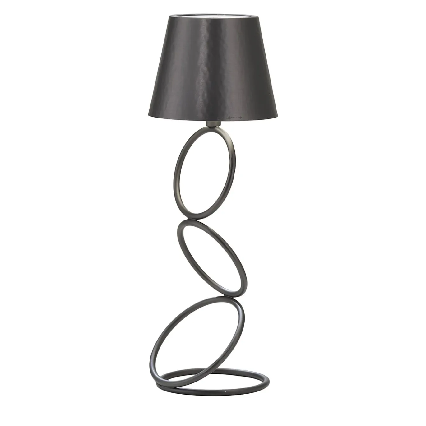 Lampada da tavolo senza fili in ottone placcato titanio Nembus di Itamar Harari
