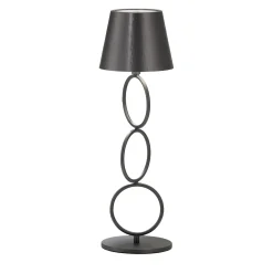 Lampada da tavolo senza fili Mizar Circle in titanio e ottone di I. Harari
