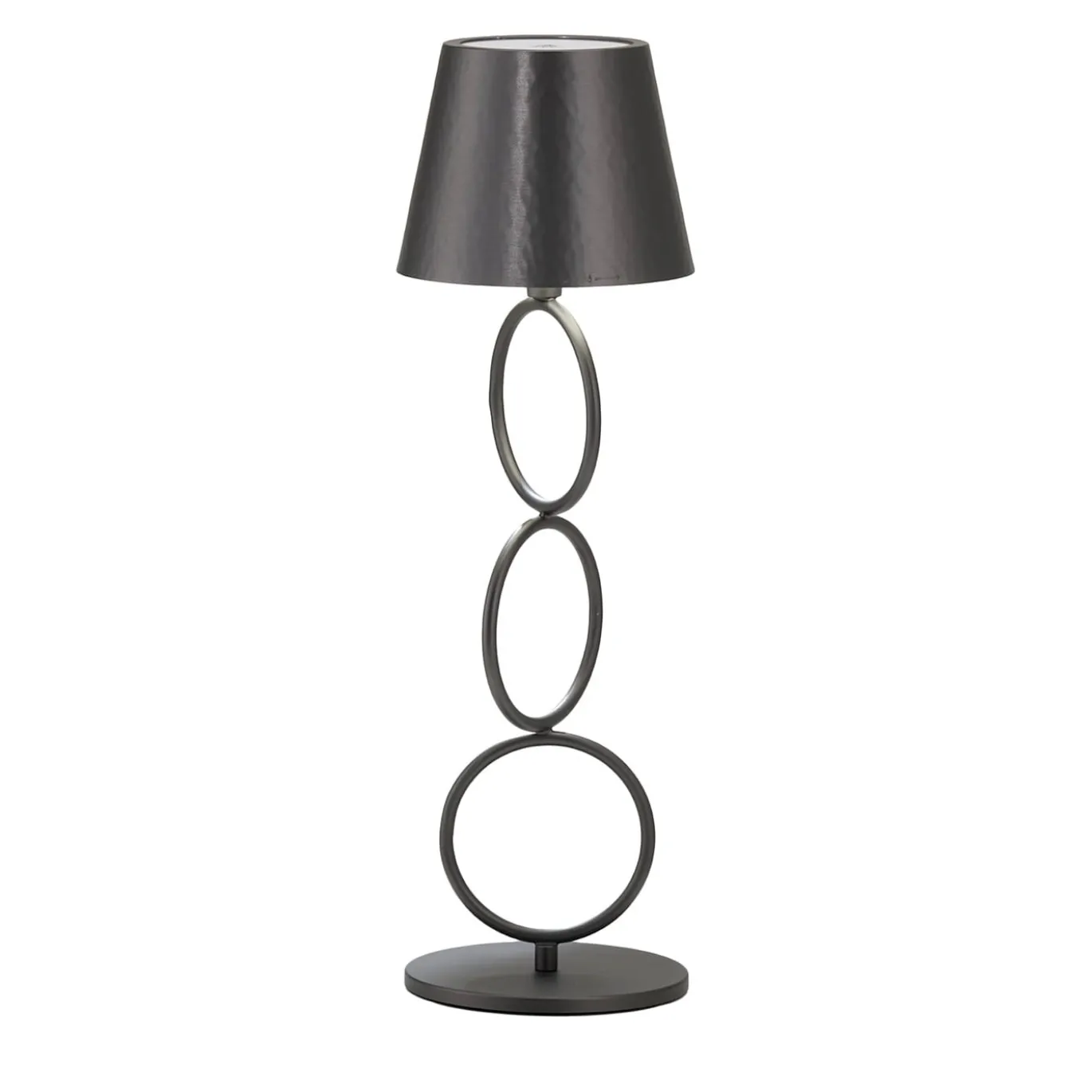 Lampada da tavolo senza fili Mizar Circle in titanio e ottone di I. Harari