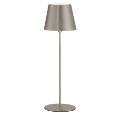 Lampada da tavolo senza fili Polaris in argento e ottone anticato di I. Harari