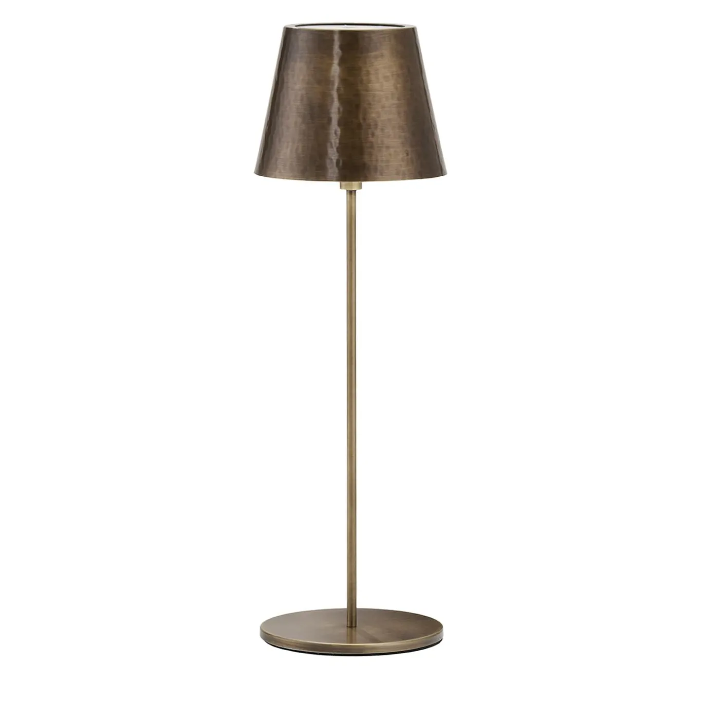 Lampada da tavolo senza fili Polaris Circle in ottone anticato di I. Harari