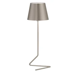 Lampada da tavolo senza fili Vega Triangle in argento anticato e ottone di Harari
