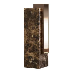Lampada da tavolo Specchia Dark Emperador e bronzo