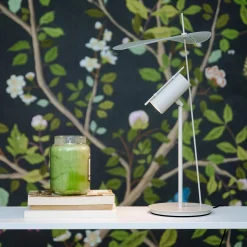 Lampada da Tavolo Stilla in Metallo Beige