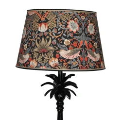 Lampada da tavolo Strawberry Thief con base nera