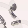 Lampada da tavolo Tangle in argento e bianco