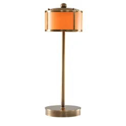 Lampada da Tavolo The Poggibonsi Smart in Ottone Arancione