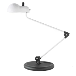 Lampada da tavolo Topo bianca di Joe Colombo