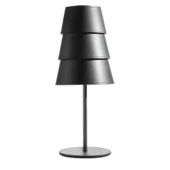 Lampada da Tavolo Tulip in Pelle Grigia