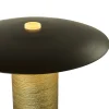 Lampada da tavolo Ufo in resina marrone scuro e oro