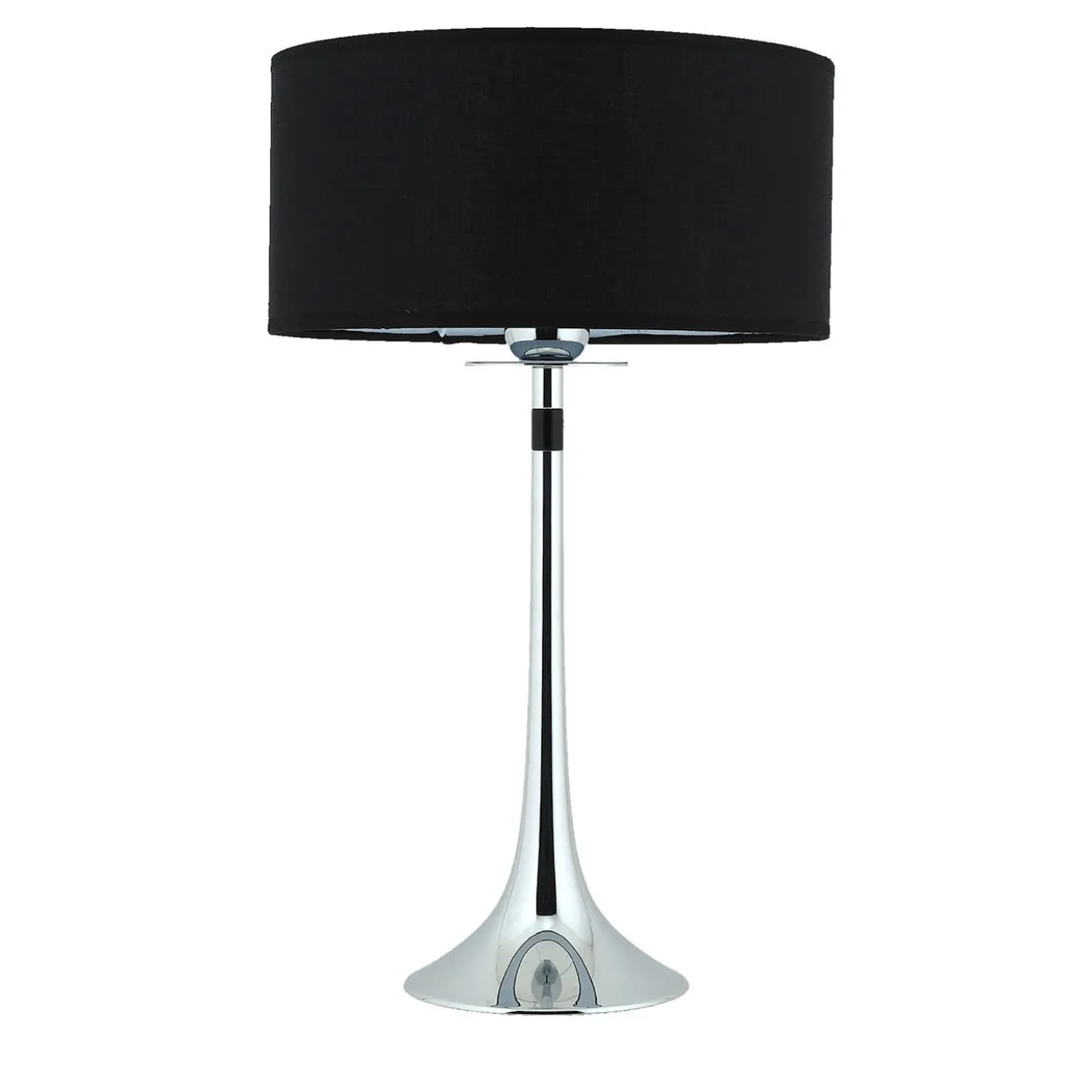 Lampada da tavolo Vivien Small nera e cromata