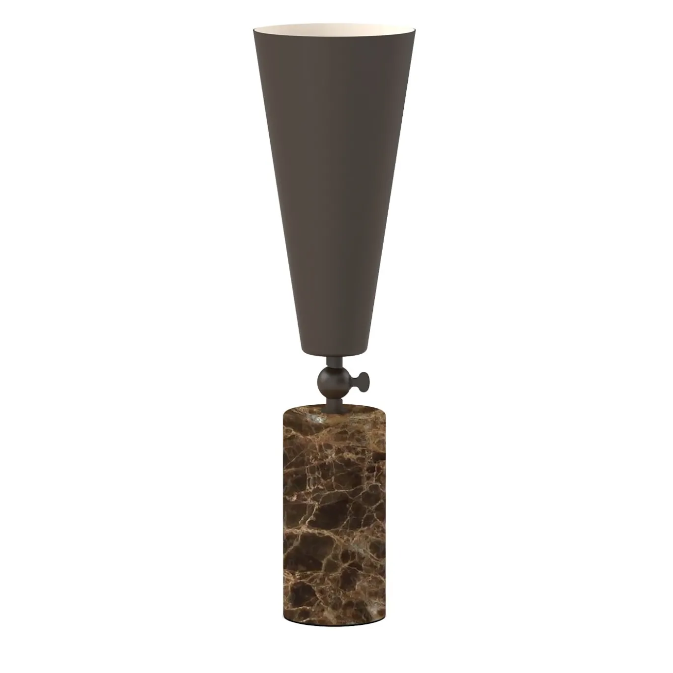 Lampada da tavolo Vox Alta di Lorenza Bozzoli in marmo scuro Emperador