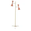 Lampada da terra a due coni rosa