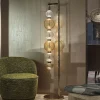 Lampada da terra a goccia finitura champagne
