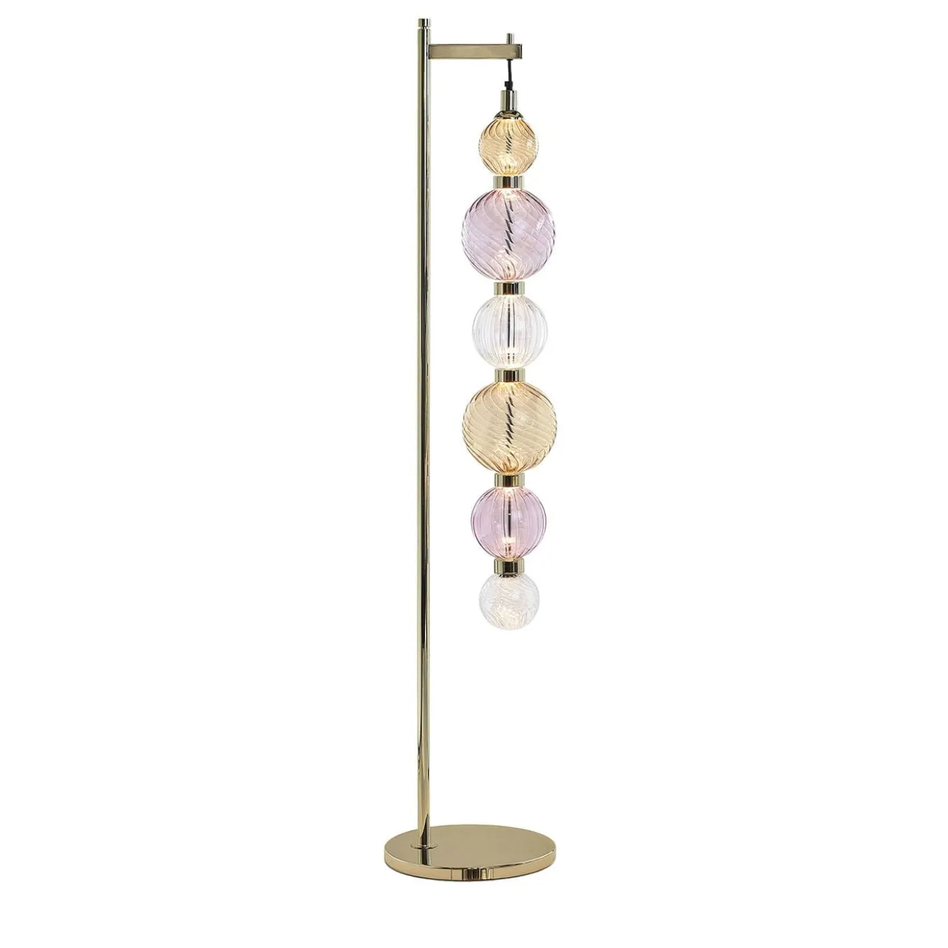 Lampada da terra a goccia finitura champagne #2